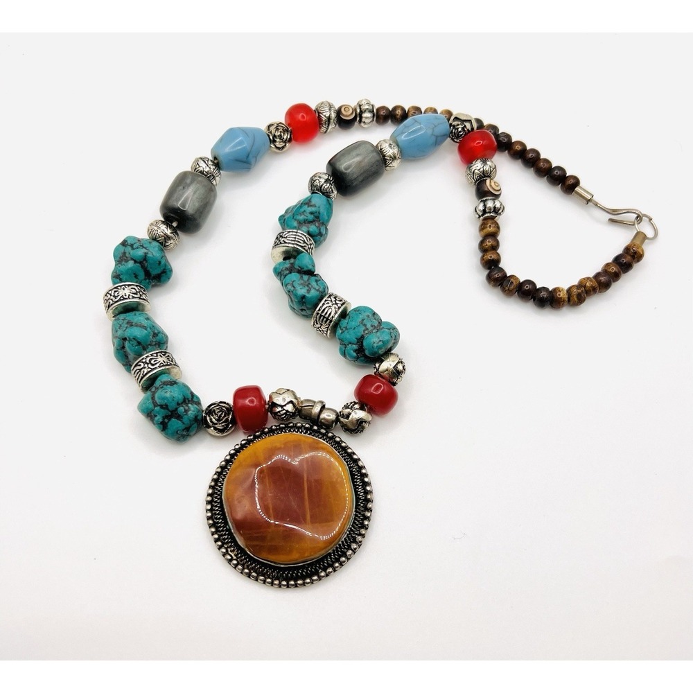 Tibetan Silver Beaded Turquoise Asian Jewelry Bracelet
